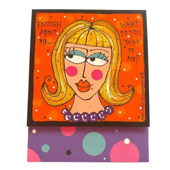 FUNNY Girl Blonde Friendship VTG Greeting Cards Leanin' Tree Lori Wiseman NOS - Picture 3 of 15